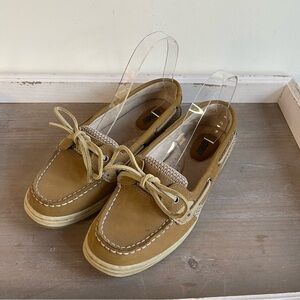 Women's Khombu Leather Loafers Slip-On Flat Comfort Shoes Khaki Brown Size 6